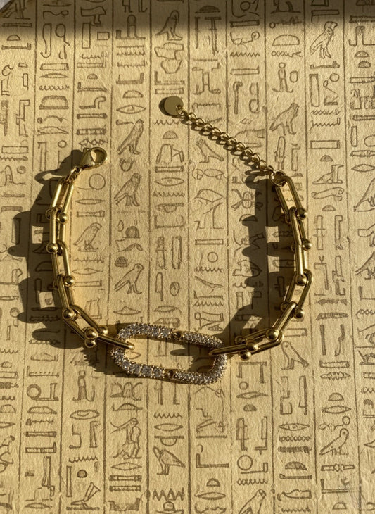 Luxurious Pavé Crystal Link Bracelet