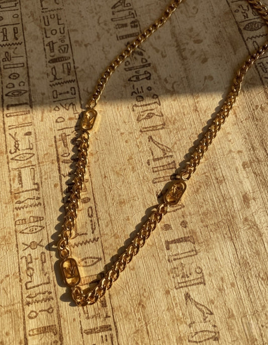 LV Monogram Curb Link Necklace
