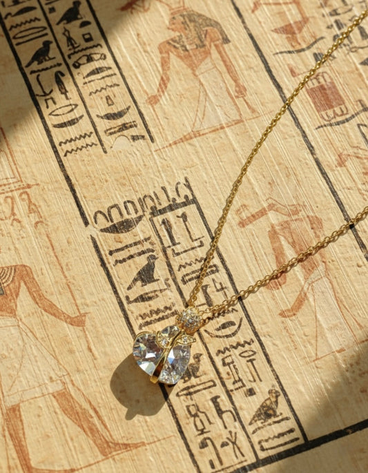 Dainty Sparkling Crystal Heart Necklace