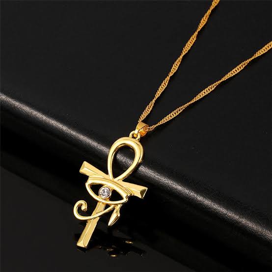 Ancient Egyptian Ankh & Eye of Horus Pendant Necklace